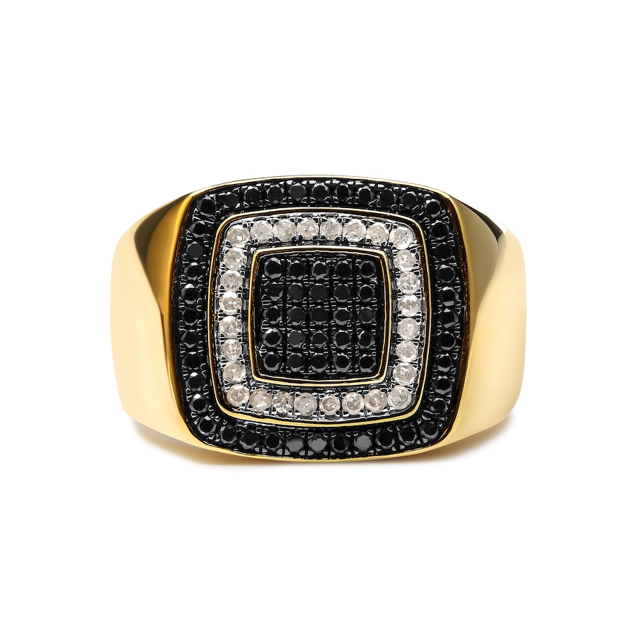 Image 998555.jpg, Product 998-555 / Price $5,687.00, Men's 10K Yellow Gold 3/4 Cttw White and Black Diamond Ring Band from Haus of Brilliance on TSC.ca's Jewellery department