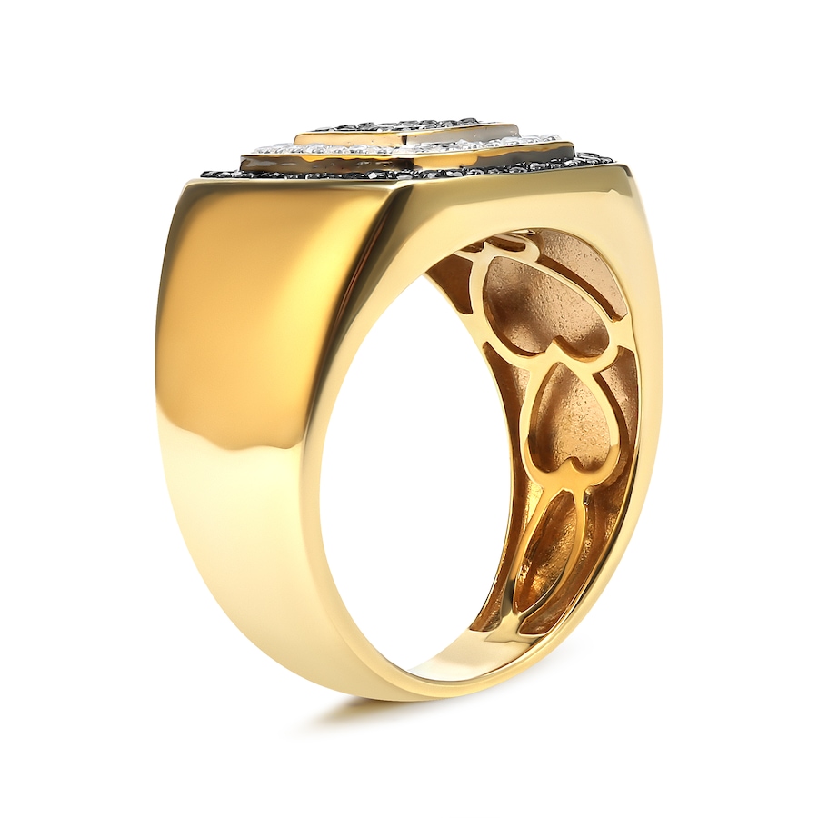 Image 998555_ALTMORE3.jpg, Product 998-555 / Price $5,687.00, Men's 10K Yellow Gold 3/4 Cttw White and Black Diamond Ring Band from Haus of Brilliance on TSC.ca's Jewellery department