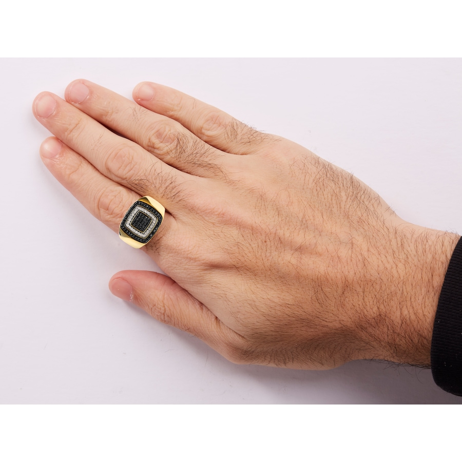 Image 998555_ALTMORE4.jpg, Product 998-555 / Price $5,687.00, Men's 10K Yellow Gold 3/4 Cttw White and Black Diamond Ring Band from Haus of Brilliance on TSC.ca's Jewellery department
