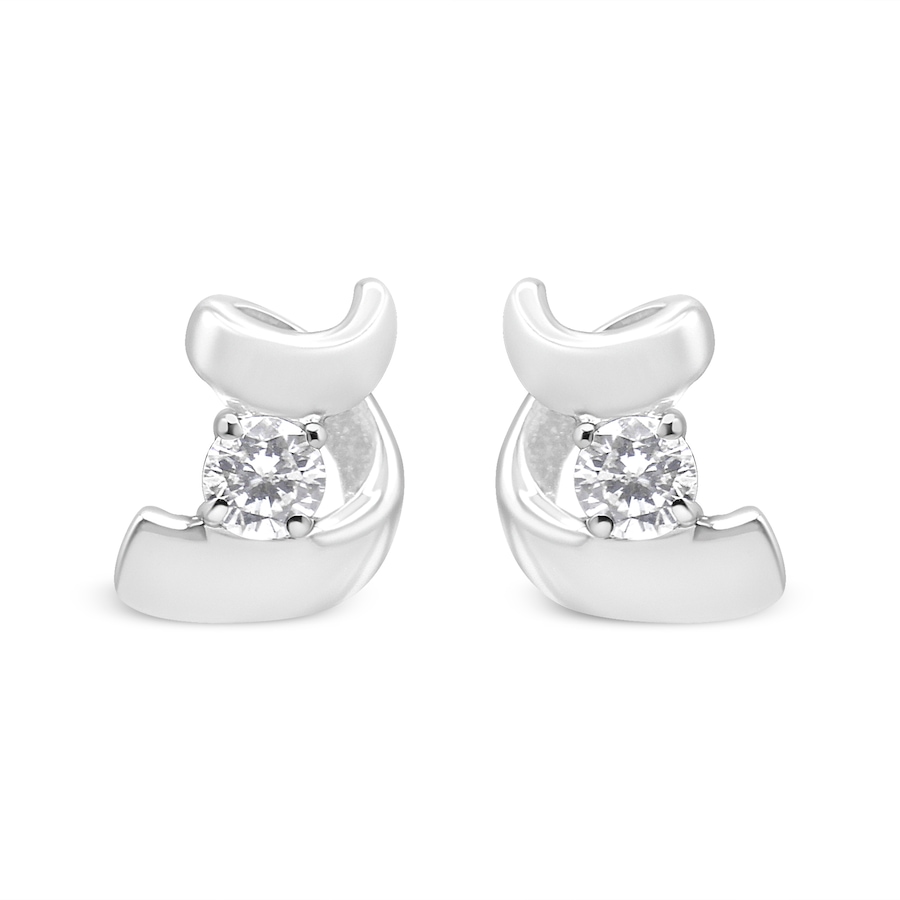 Image 998563_ALTMORE1.jpg, Product 998-563 / Price $779.00 - $854.00, 10K Gold 1/10 Cttw Diamond Espira Swirls Solitaire Push Back Stud Earrings from Haus of Brilliance on TSC.ca's Jewellery department