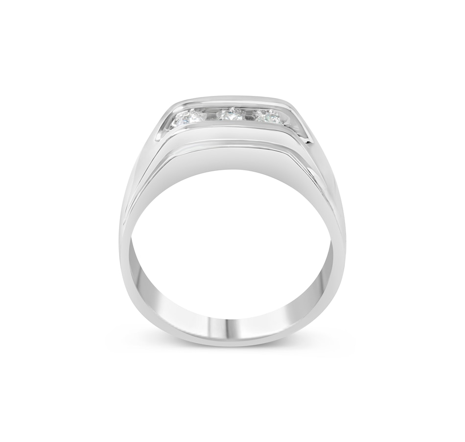 Image 998567_ALTMORE1.jpg, Product 998-567 / Price $1,264.00, Men's Silver 1/3 Cttw Diamond Channel Set 3 Stone Ring Band from Haus of Brilliance on TSC.ca's Jewellery department