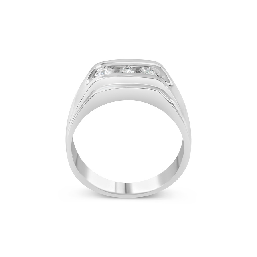 Image 998567_ALTMORE1.jpg, Product 998-567 / Price $1,264.00, Men's Silver 1/3 Cttw Diamond Channel Set 3 Stone Ring Band from Haus of Brilliance on TSC.ca's Jewellery department