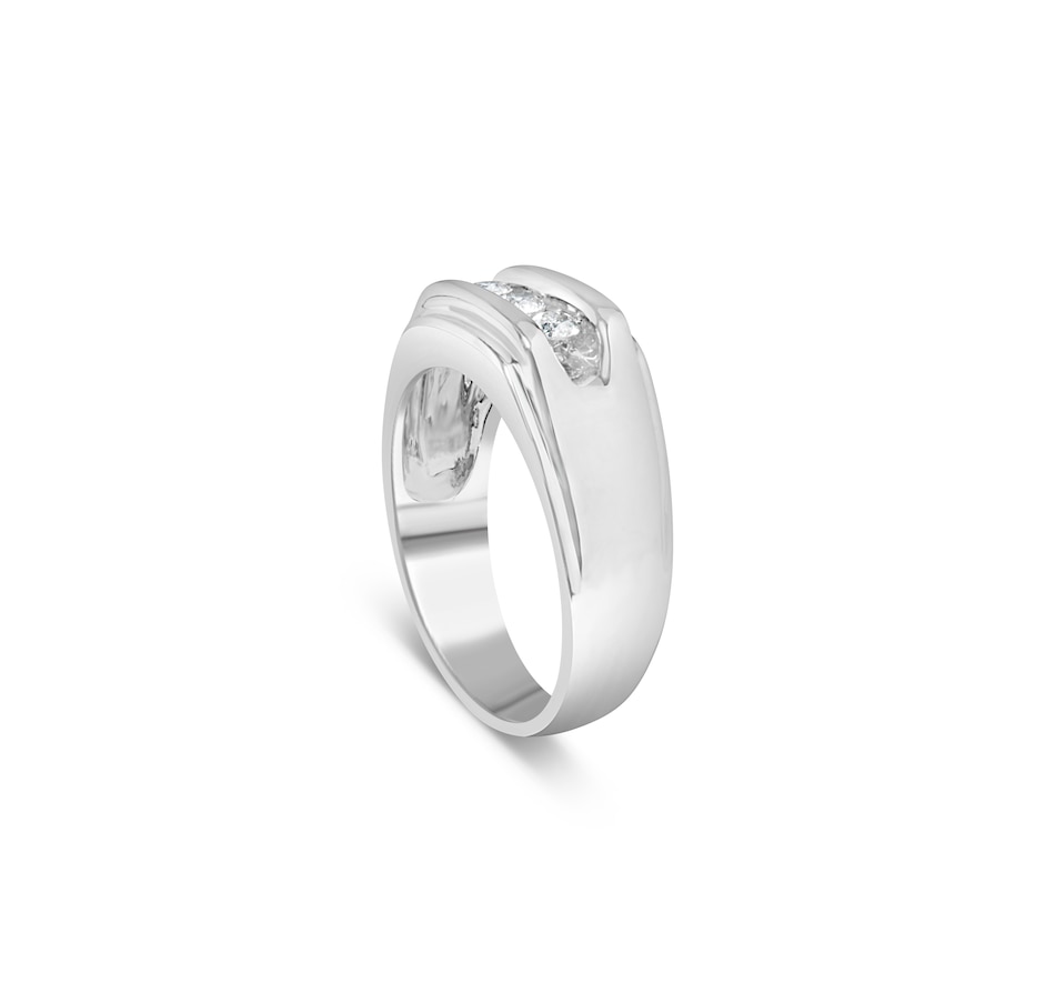 Image 998567_ALTMORE2.jpg, Product 998-567 / Price $1,264.00, Men's Silver 1/3 Cttw Diamond Channel Set 3 Stone Ring Band from Haus of Brilliance on TSC.ca's Jewellery department