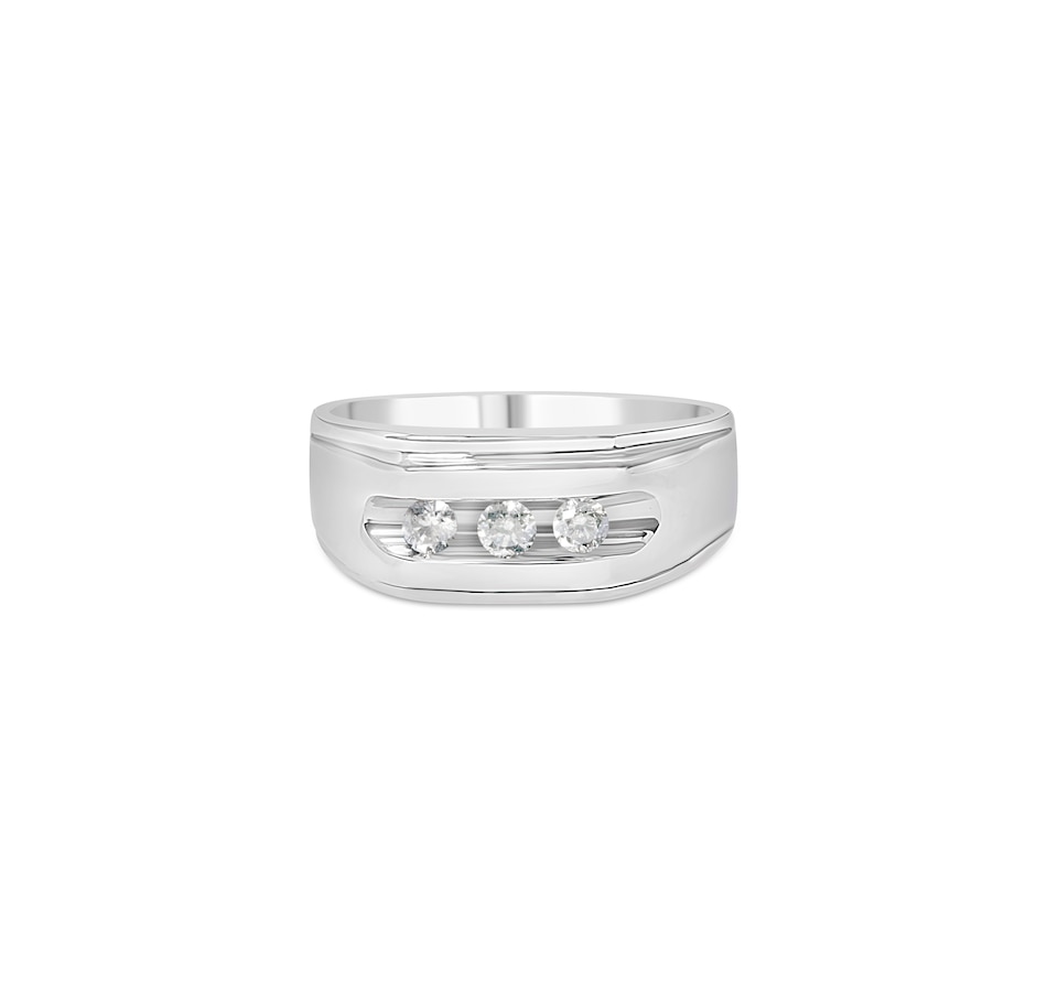 Image 998567_ALTMORE3.jpg, Product 998-567 / Price $1,264.00, Men's Silver 1/3 Cttw Diamond Channel Set 3 Stone Ring Band from Haus of Brilliance on TSC.ca's Jewellery department