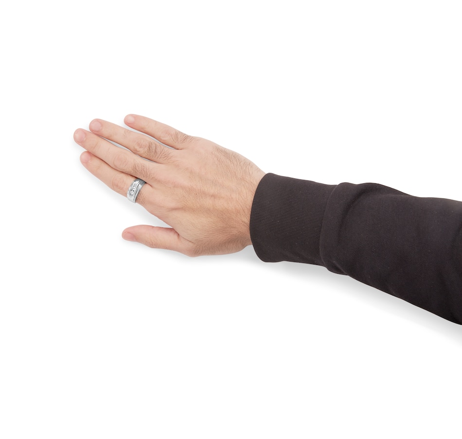 Image 998567_ALTMORE4.jpg, Product 998-567 / Price $1,264.00, Men's Silver 1/3 Cttw Diamond Channel Set 3 Stone Ring Band from Haus of Brilliance on TSC.ca's Jewellery department