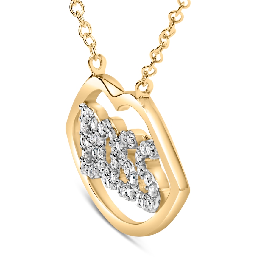 Image 998570_ALTMORE2.jpg, Product 998-570 / Price $1,077.00, 14K Yellow Gold Plated Silver 1/4 Cttw Diamond "Boss" Pendant Necklace from Haus of Brilliance on TSC.ca's Jewellery department