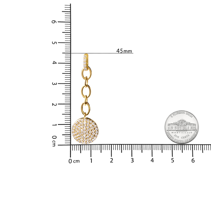 Image 998578_ALTMORE4.jpg, Product 998-578 / Price $5,581.00, 14K Yellow Gold 1.0 Ct Diamond Chain Cluster Dangle Chain Earrings from Haus of Brilliance on TSC.ca's Jewellery department