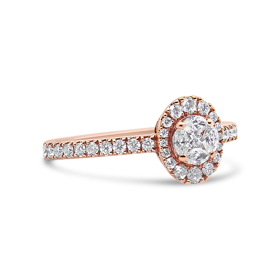 Image 998581_ALTMORE1.jpg, Product 998-581 / Price $6,090.00, 18K Rose Gold 1/2 Cttw Diamond Oval Shaped Halo Engagement Ring from Haus of Brilliance on TSC.ca's Jewellery department