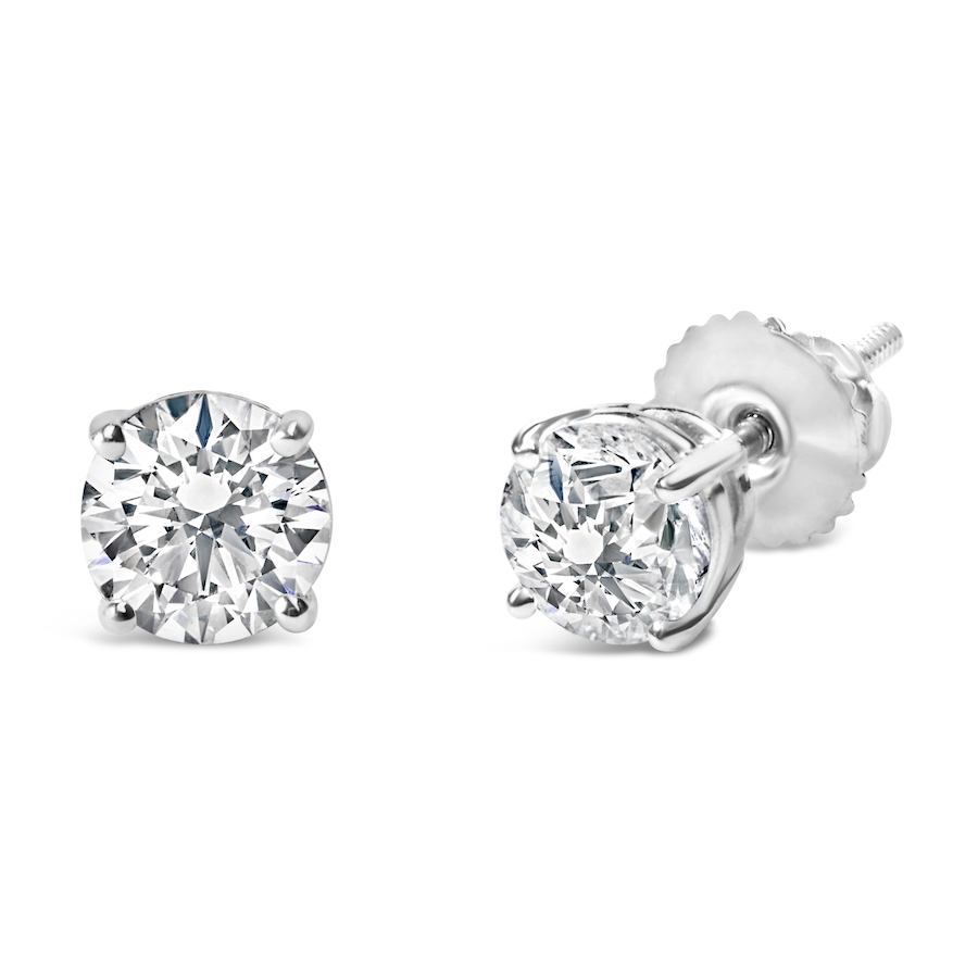 Image 998596_ALTMORE1.jpg, Product 998-596 / Price $5,622.00, AGS Certified 14K White Gold 1.0 cttw Round Diamond Solitaire Stud Earrings from Haus of Brilliance on TSC.ca's Jewellery department