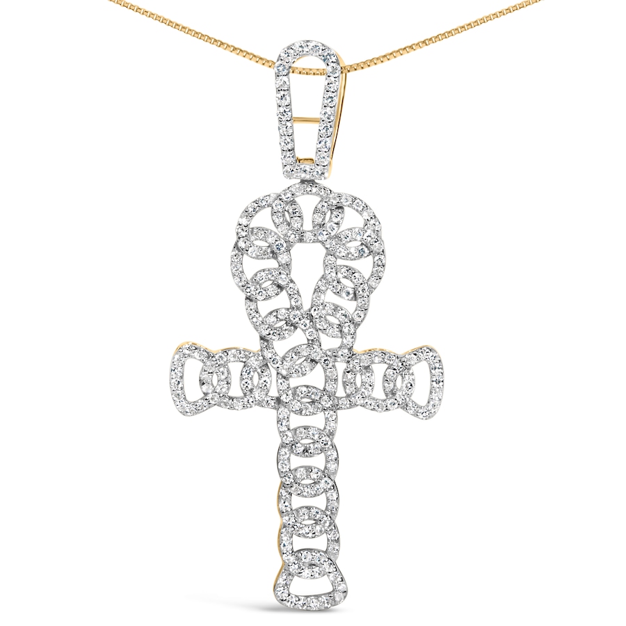 Image 998635_ALTMORE1.jpg, Product 998-635 / Price $3,730.00, 10K Yellow Gold 1.00 Cttw Ankh Cross Pendant from Haus of Brilliance on TSC.ca's Jewellery department