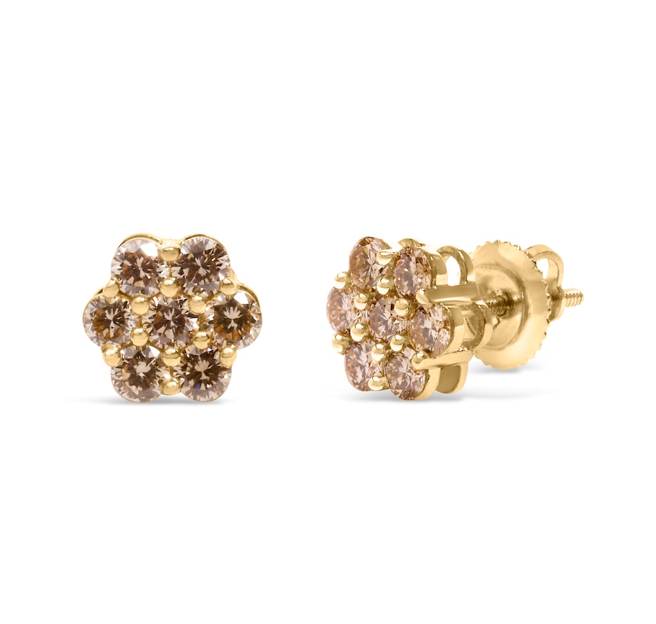Image 998697_ALTMORE1.jpg, Product 998-697 / Price $4,300.00, 14K Yellow Gold 1.0 Ct Diamond Floral Stud Earrings from Haus of Brilliance on TSC.ca's Jewellery department
