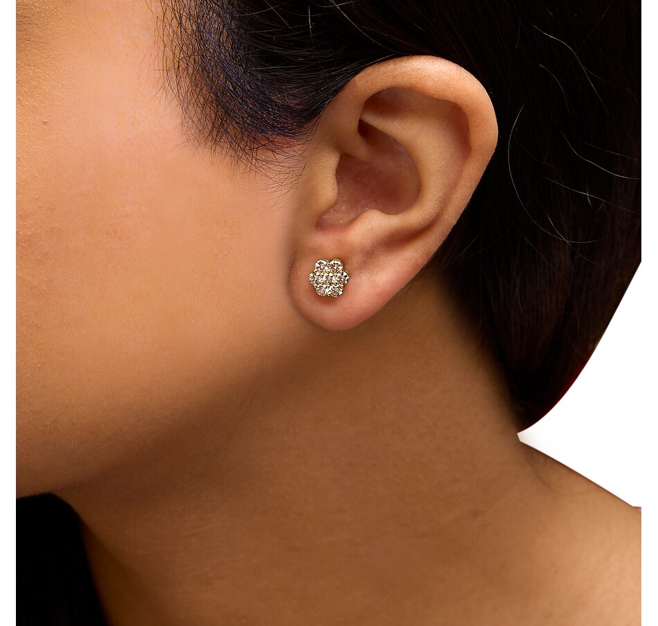 Image 998697_ALTMORE3.jpg, Product 998-697 / Price $4,300.00, 14K Yellow Gold 1.0 Ct Diamond Floral Stud Earrings from Haus of Brilliance on TSC.ca's Jewellery department