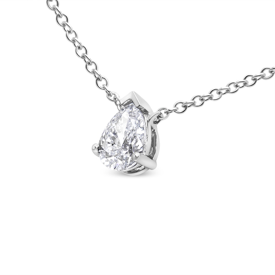Image 998707_ALTMORE2.jpg, Product 998-707 / Price $4,973.00, AGS Certified 14K White Gold 1/2 Cttw Diamond Pear Pendant Necklace from Haus of Brilliance on TSC.ca's Jewellery department