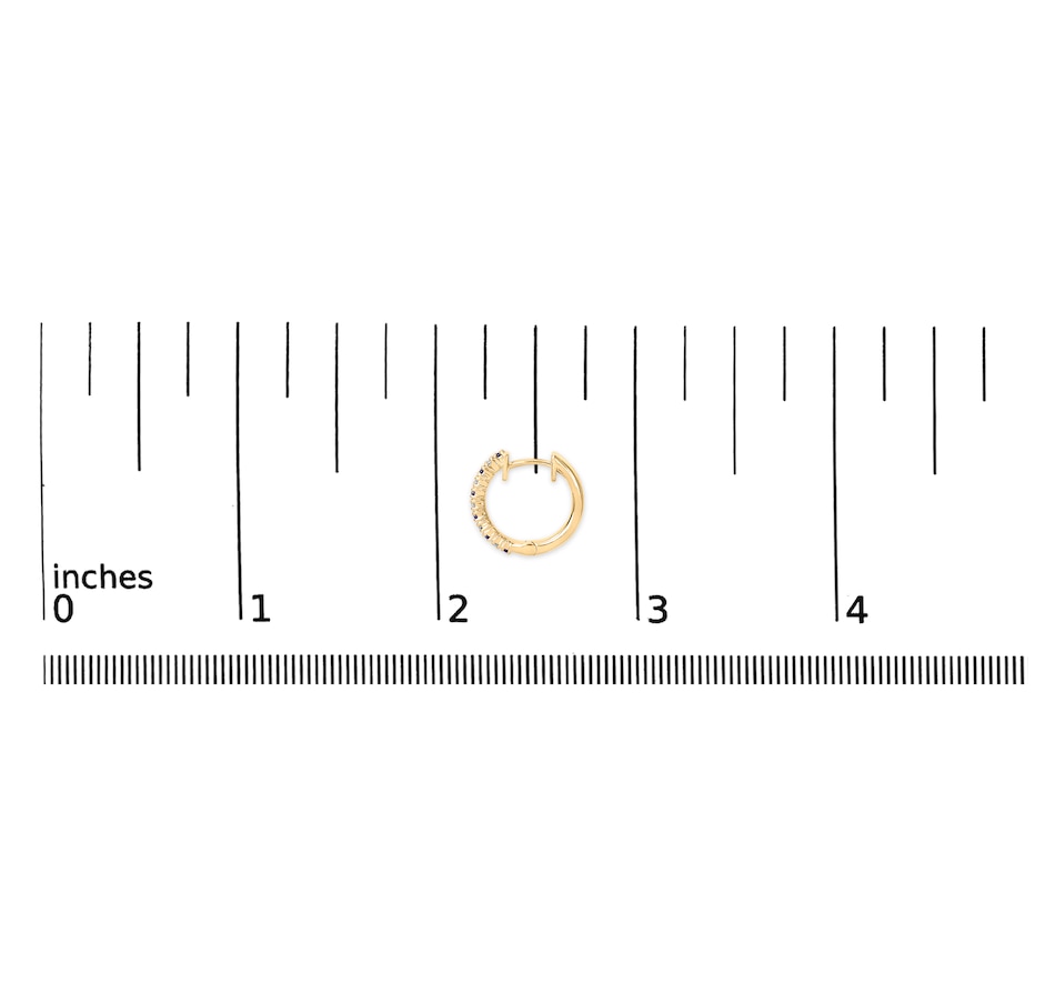 Image 998711_ALTMORE4.jpg, Product 998-711 / Price $5,061.00, 10K Yellow Gold Alternating Blue Sapphire 1/10 Ct Diamond Huggy Hoop Earrings from Haus of Brilliance on TSC.ca's Jewellery department