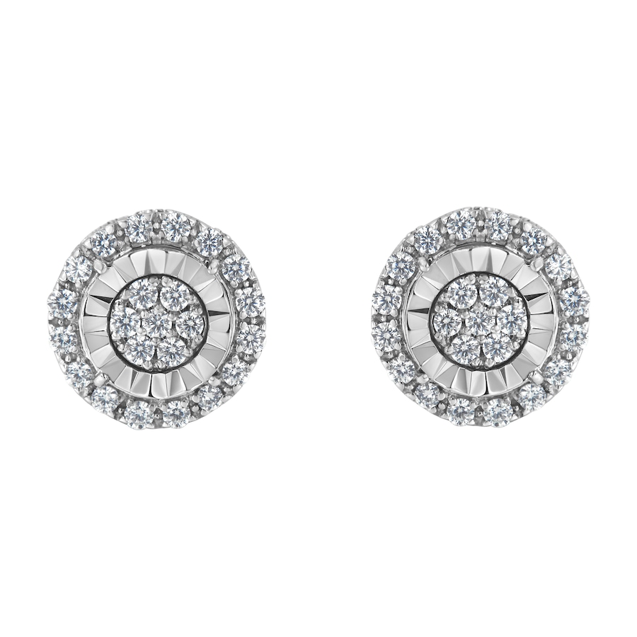 Image 998730.jpg, Product 998-730 / Price $1,498.00, Sterling Silver 1.0 Cttw Diamond Cluster Earrings from Haus of Brilliance on TSC.ca's Jewellery department