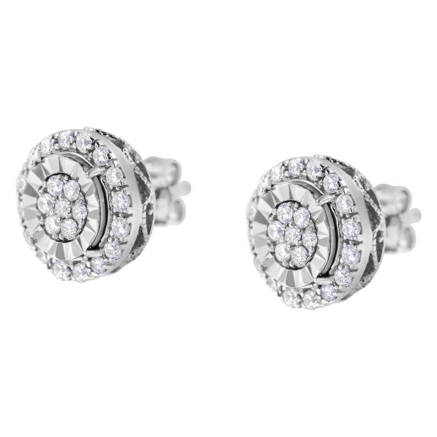 Image 998730_ALTMORE2.jpg, Product 998-730 / Price $1,498.00, Sterling Silver 1.0 Cttw Diamond Cluster Earrings from Haus of Brilliance on TSC.ca's Jewellery department