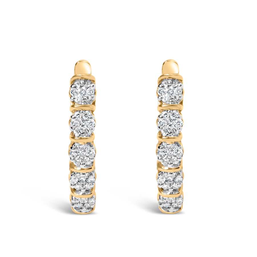 Image 998739_ALTMORE1.jpg, Product 998-739 / Price $4,950.00, 14k Yellow Gold 1/2 Cttw Diamond Cluster Hoop Earrings from Haus of Brilliance on TSC.ca's Jewellery department