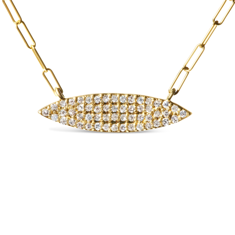Image 998755_ALTMORE2.jpg, Product 998-755 / Price $4,397.00, 14K Yellow Gold 3/8 Cttw Two-Strand Marquise and Bar Charm Paper Clip Necklace from Haus of Brilliance on TSC.ca's Jewellery department