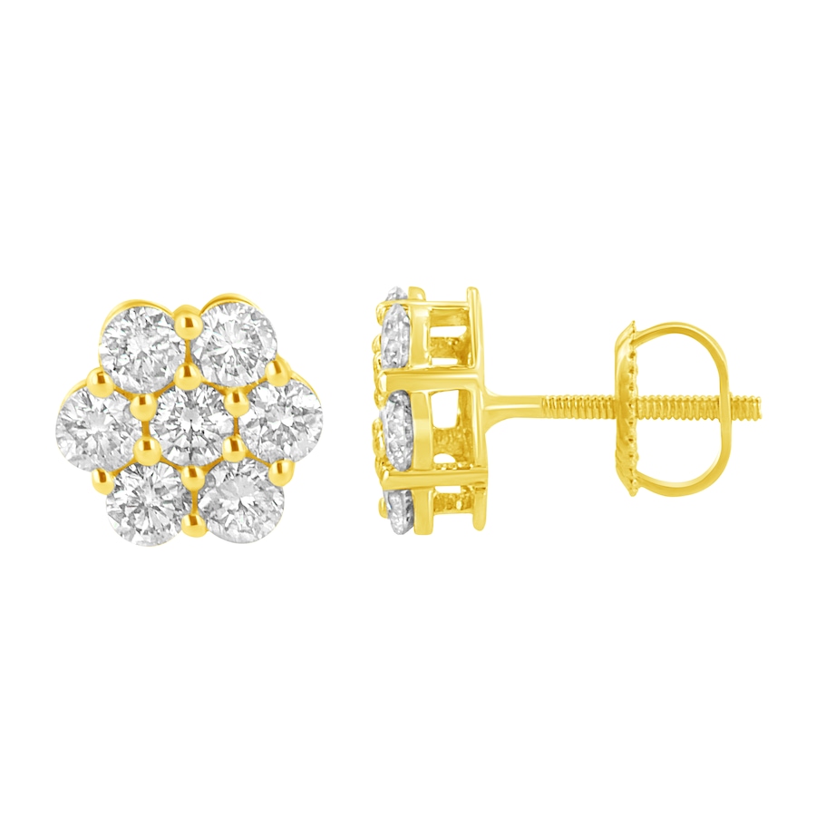 Image 998763_ALTMORE1.jpg, Product 998-763 / Price $5,134.00, 14K Yellow Gold 1.0 Ct Diamond Flower Earring from Haus of Brilliance on TSC.ca's Jewellery department