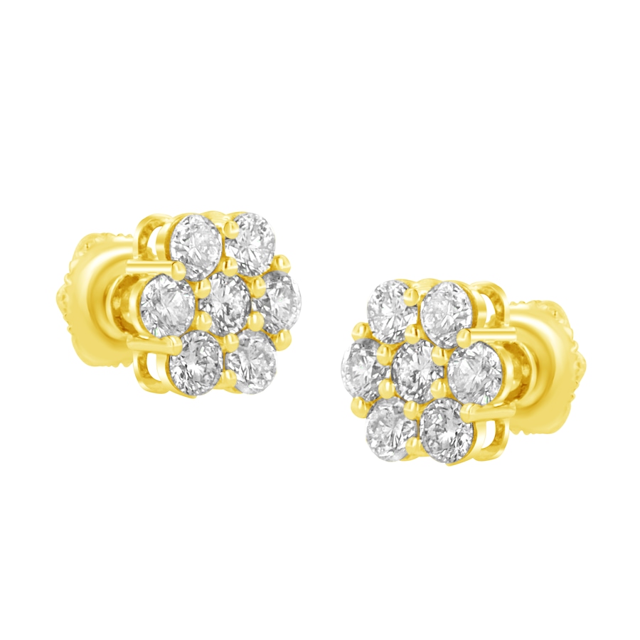 Image 998763_ALTMORE2.jpg, Product 998-763 / Price $5,134.00, 14K Yellow Gold 1.0 Ct Diamond Flower Earring from Haus of Brilliance on TSC.ca's Jewellery department