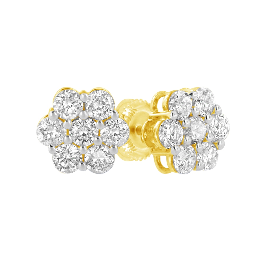 Image 998763_ALTMORE3.jpg, Product 998-763 / Price $5,134.00, 14K Yellow Gold 1.0 Ct Diamond Flower Earring from Haus of Brilliance on TSC.ca's Jewellery department