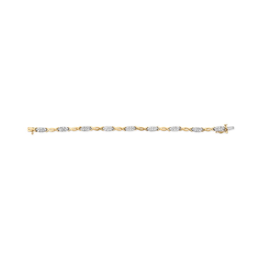Image 998776_ALTMORE3.jpg, Product 998-776 / Price $4,748.00, 10K Yellow Gold 1.00 Cttw Round-Cut Diamond Spiral Link Bracelet from Haus of Brilliance on TSC.ca's Jewellery department