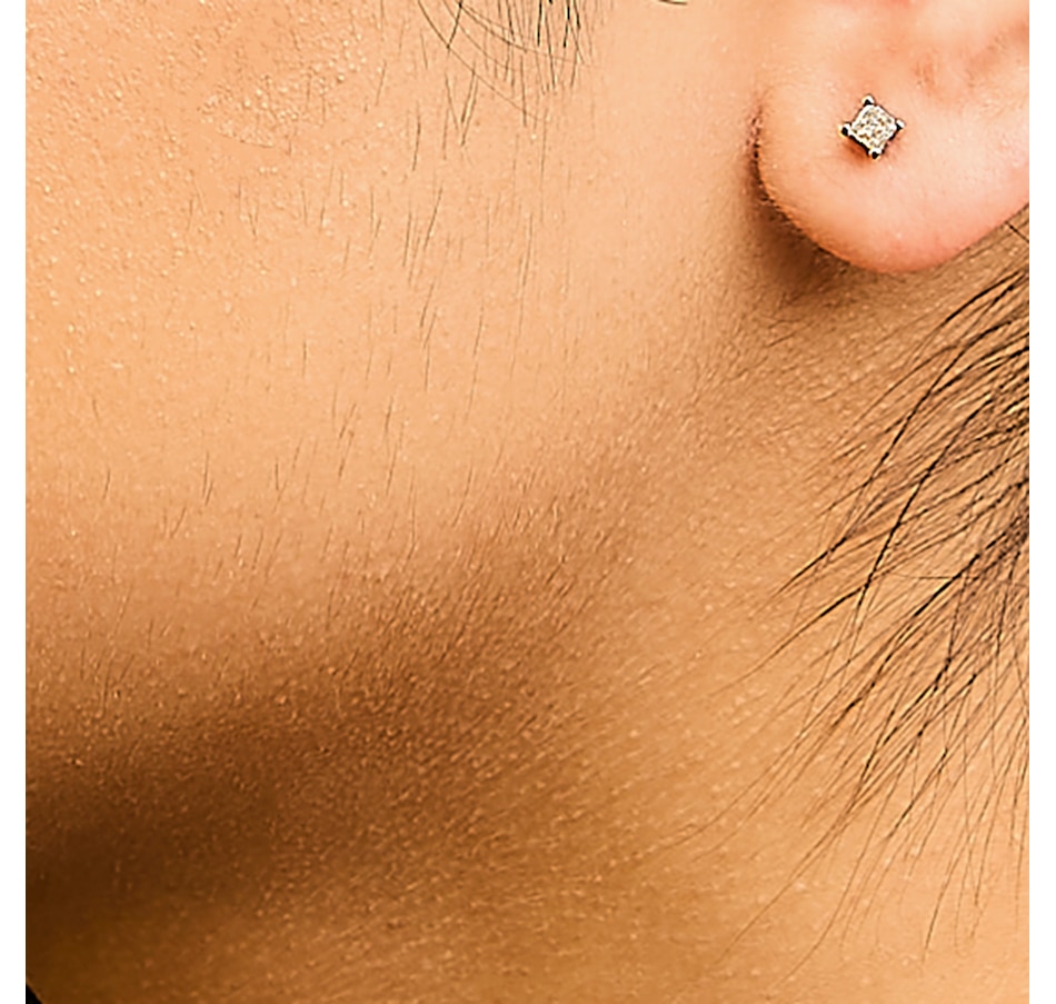 Image 998787_ALTMORE4.jpg, Product 998-787 / Price $1,276.00, Silver 1/4 Cttw Princess Cut Diamond Solitaire Stud Earrings from Haus of Brilliance on TSC.ca's Jewellery department