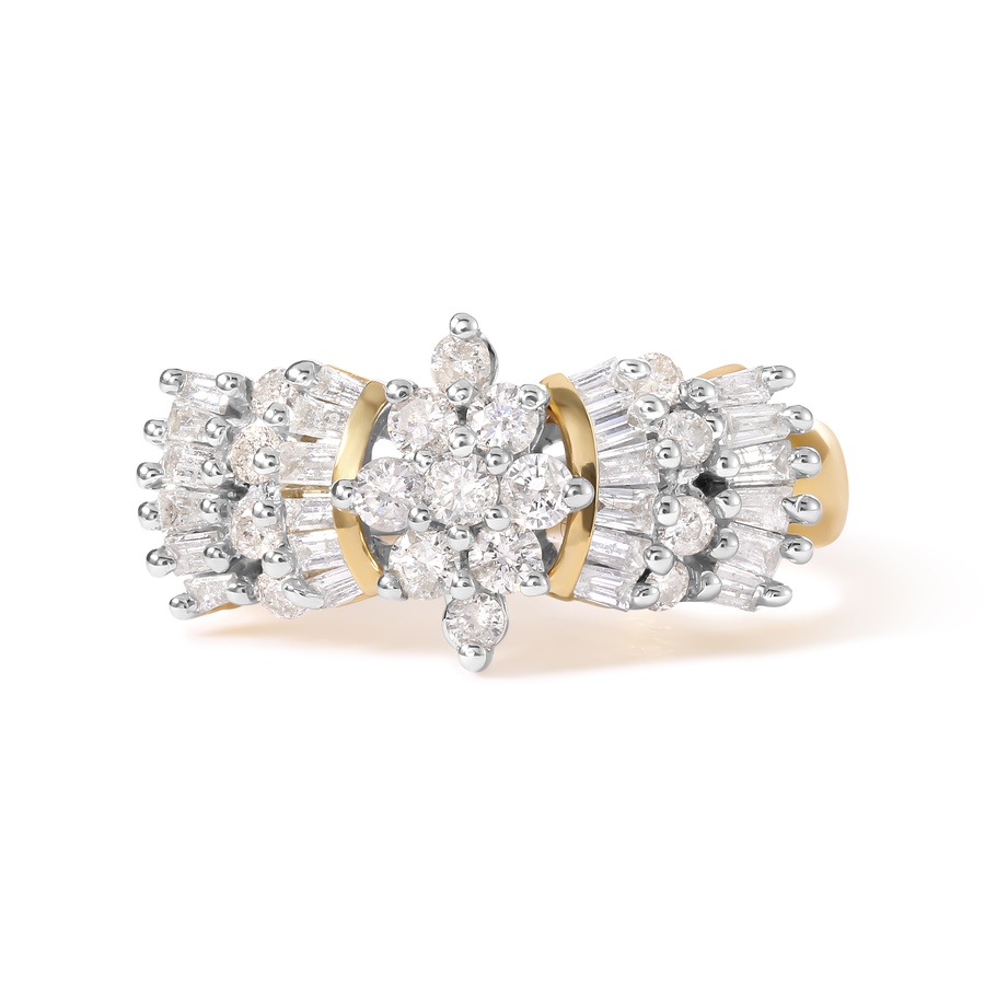 Image 998789.jpg, Product 998-789 / Price $5,441.00, 10K Yellow Gold 1.00 Cttw Diamond Starburst Ring Band from Haus of Brilliance on TSC.ca's Jewellery department
