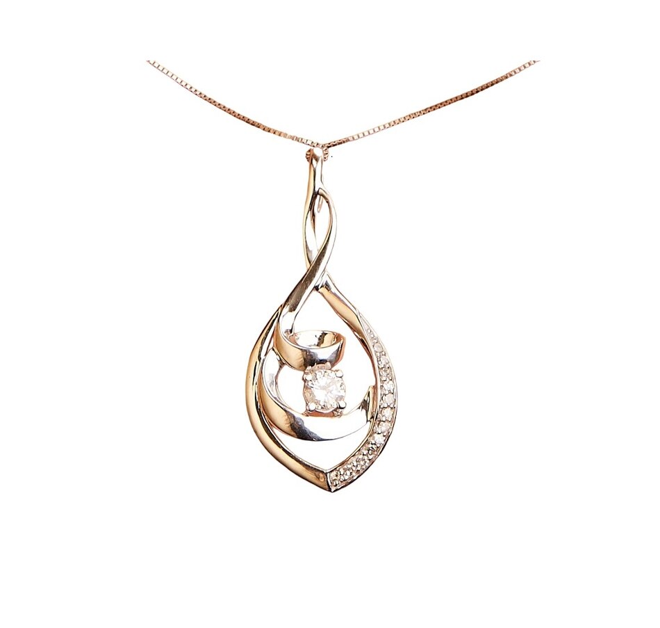 Image 998804_ALTMORE2.jpg, Product 998-804 / Price $2,150.00, 10K White Gold 1/4 Cttw Round Diamond Spiral Link Pendant Necklace from Haus of Brilliance on TSC.ca's Jewellery department