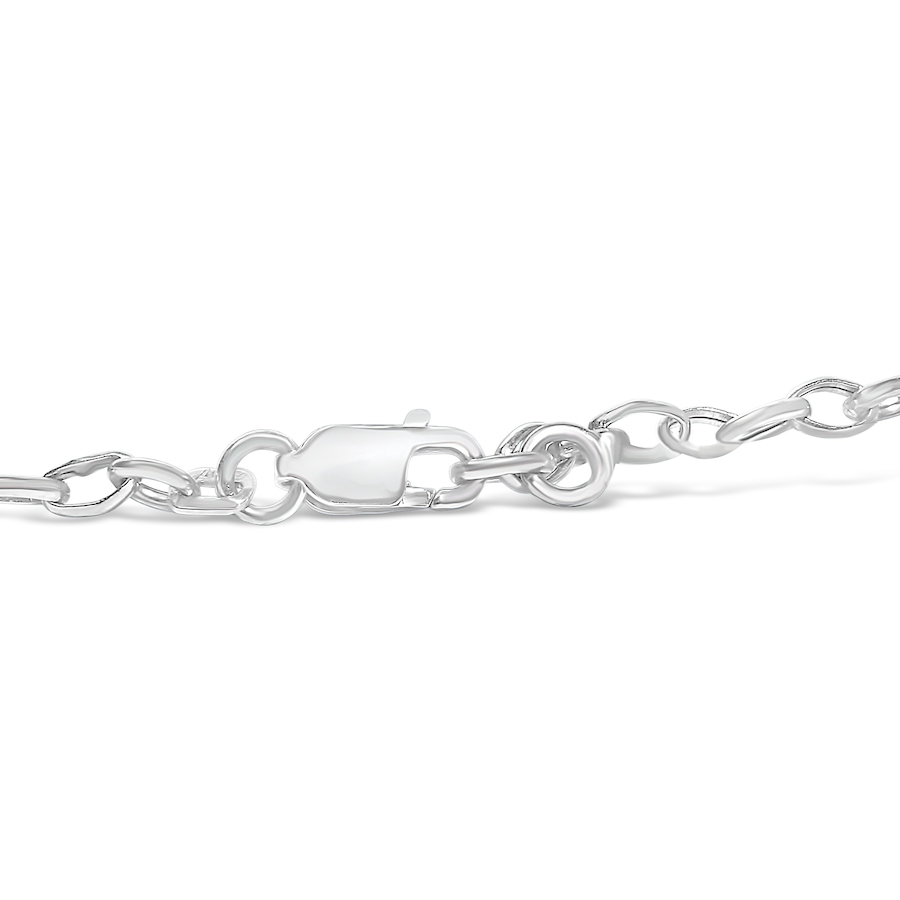Image 998823_ALTMORE1.jpg, Product 998-823 / Price $2,563.00, 10k White Gold 1/6 Cttw Diamond "Love" Charm Cable Chain Bracelet from Haus of Brilliance on TSC.ca's Jewellery department