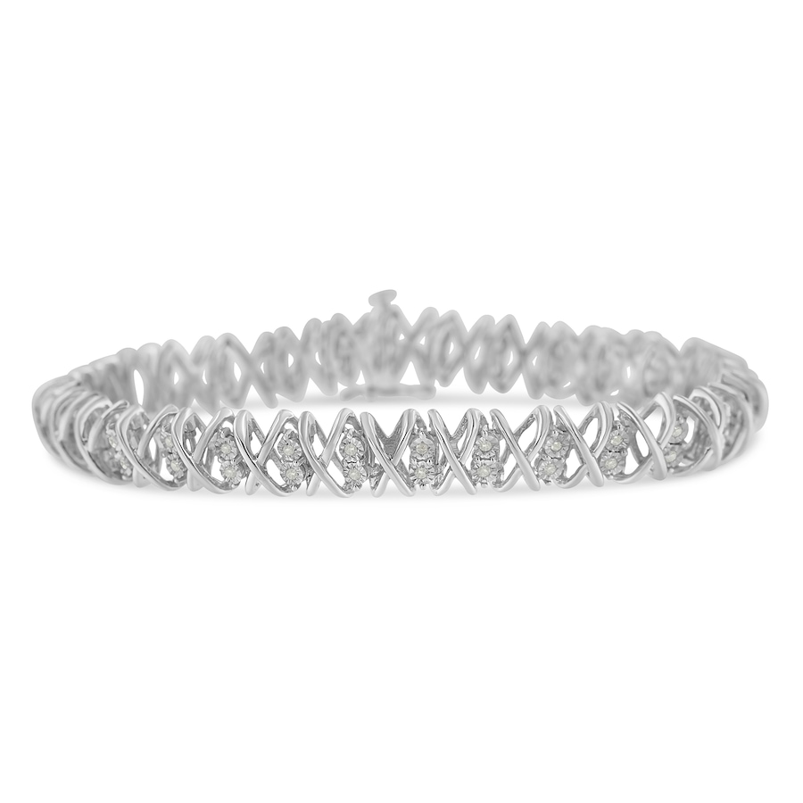 Image 998824.jpg, Product 998-824 / Price $1,416.00, Sterling Silver rose-cut Diamond X-Link Bracelet from Haus of Brilliance on TSC.ca's Jewellery department