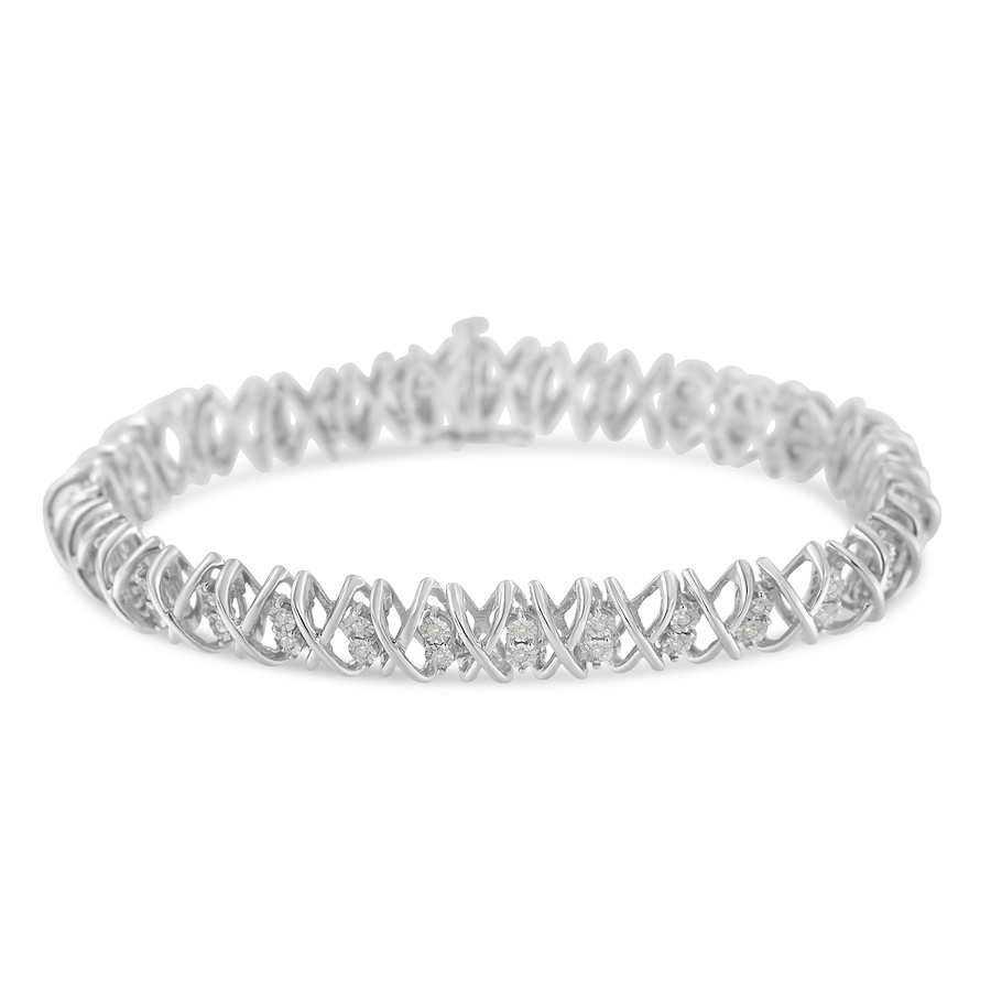 Image 998824_ALTMORE1.jpg, Product 998-824 / Price $1,416.00, Sterling Silver rose-cut Diamond X-Link Bracelet from Haus of Brilliance on TSC.ca's Jewellery department