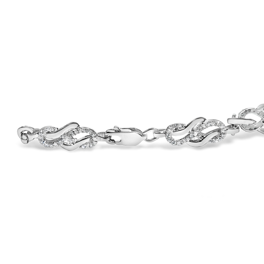 Image 998831_ALTMORE1.jpg, Product 998-831 / Price $2,668.00, .925 Sterling Silver 1.0 Cttw Diamond Infinity Loop and Swirl Link Bracelet from Haus of Brilliance on TSC.ca's Jewellery department