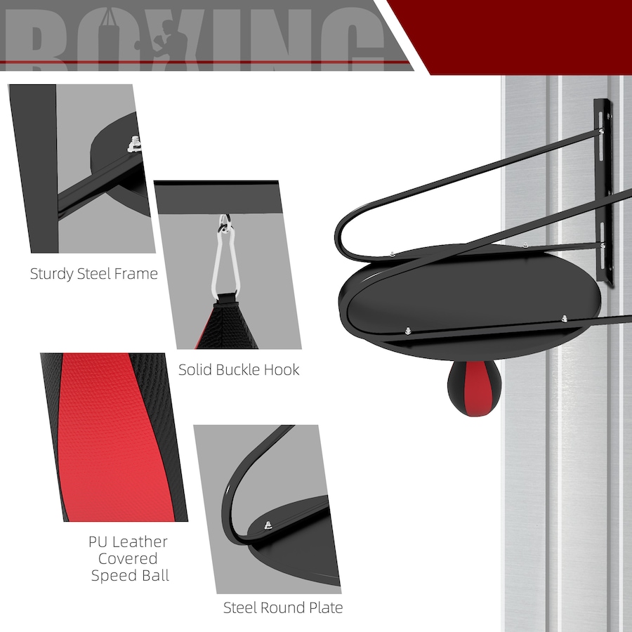 Image 998845_ALTMORE3.jpg, Product 998-845 / Price $79.99, Soozier Wall-mounted Speed Bag Boxing Platform, Height Adjustable from Soozier on TSC.ca's Health & Fitness department