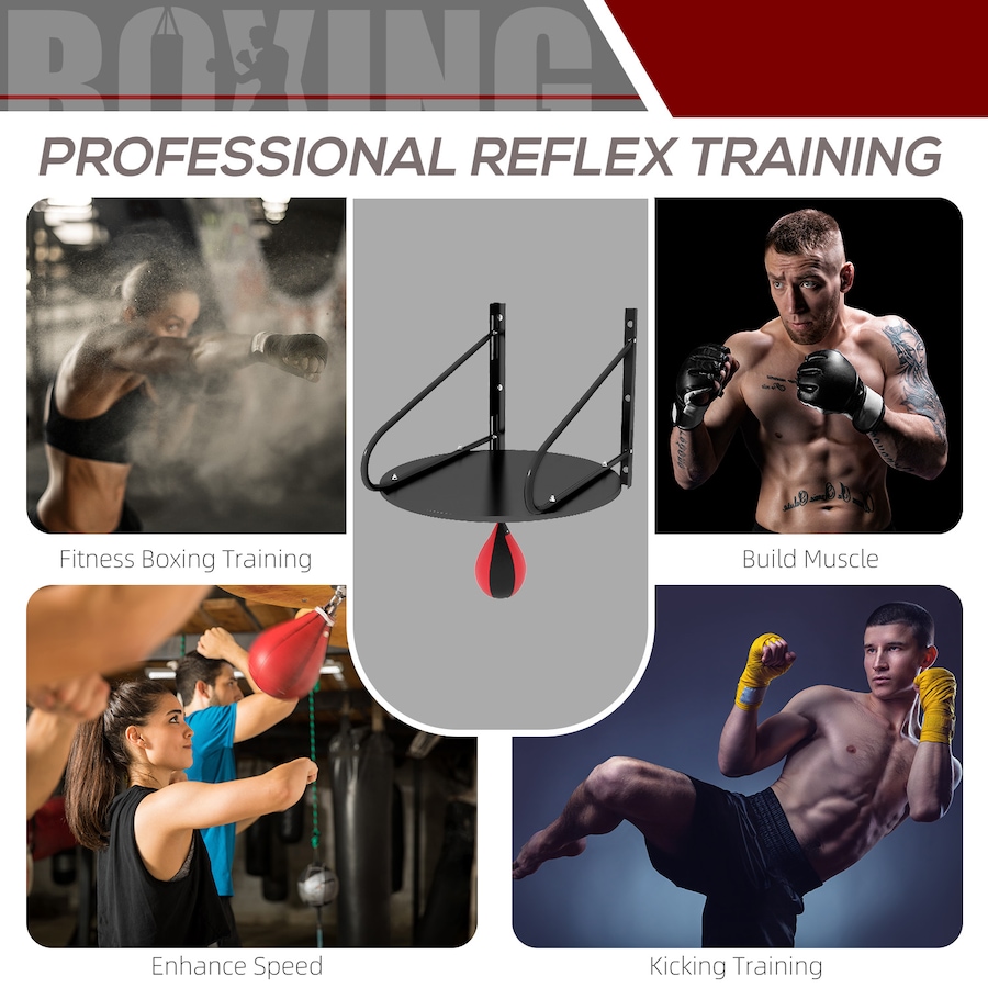 Image 998845_ALTMORE4.jpg, Product 998-845 / Price $79.99, Soozier Wall-mounted Speed Bag Boxing Platform, Height Adjustable from Soozier on TSC.ca's Health & Fitness department