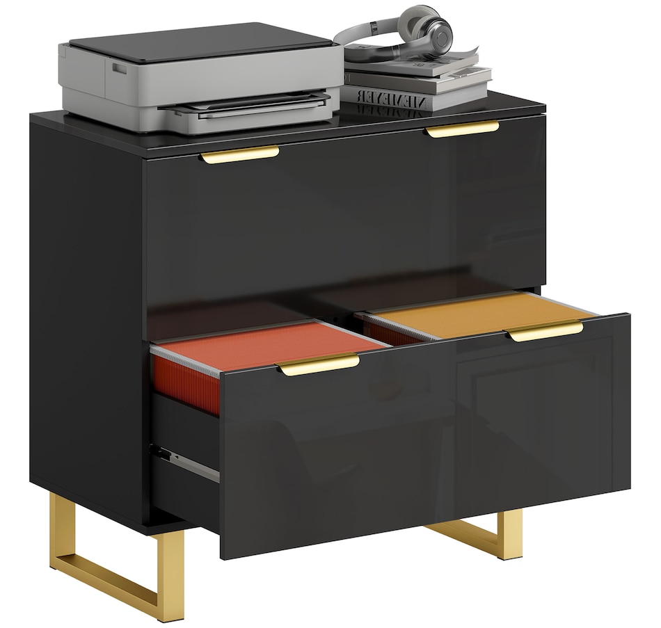 Image 998849.jpg, Product 998-849 / Price $154.99, HOMCOM 2 Drawer File Cabinet Lateral Filing Cabinet High Gloss Black from HOMCOM on TSC.ca's Home & Garden department