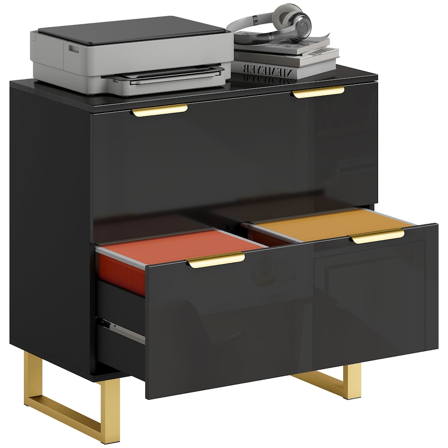 Image 998849.jpg, Product 998-849 / Price $149.99, HOMCOM 2 Drawer File Cabinet Lateral Filing Cabinet High Gloss Black from HOMCOM on TSC.ca's Home & Garden department