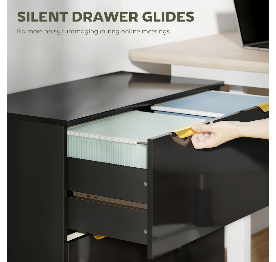 Image 998849_ALTMORE5.jpg, Product 998-849 / Price $154.99, HOMCOM 2 Drawer File Cabinet Lateral Filing Cabinet High Gloss Black from HOMCOM on TSC.ca's Home & Garden department