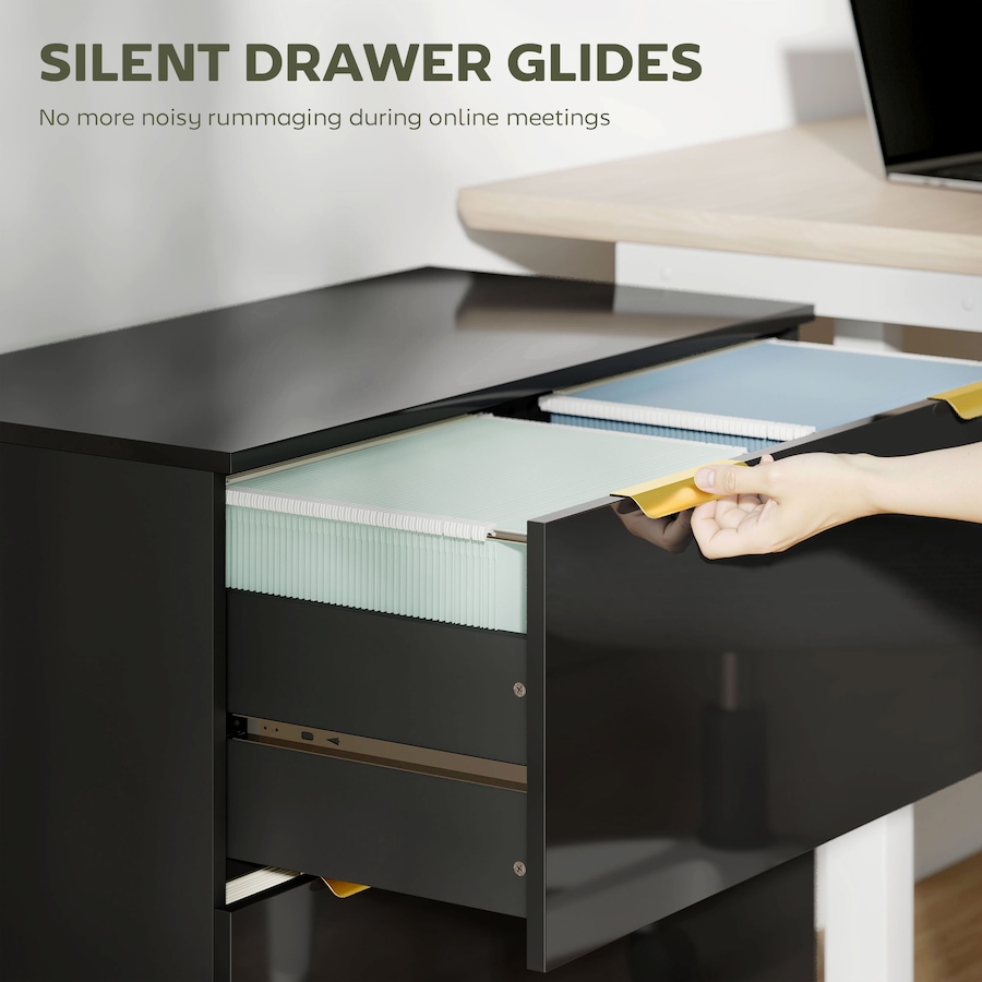Image 998849_ALTMORE5.jpg, Product 998-849 / Price $149.99, HOMCOM 2 Drawer File Cabinet Lateral Filing Cabinet High Gloss Black from HOMCOM on TSC.ca's Home & Garden department