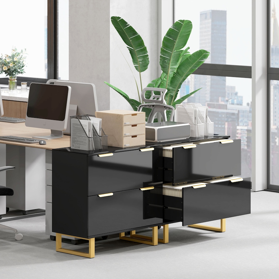 Image 998849_ALTMORE7.jpg, Product 998-849 / Price $149.99, HOMCOM 2 Drawer File Cabinet Lateral Filing Cabinet High Gloss Black from HOMCOM on TSC.ca's Home & Garden department