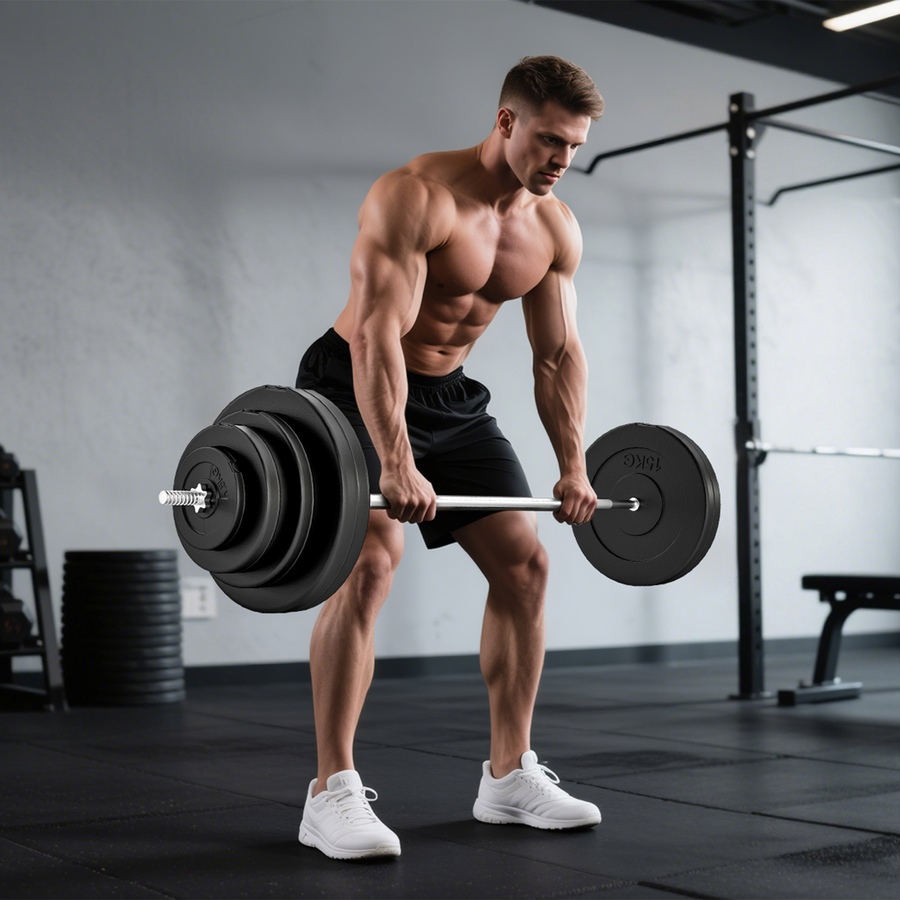 Image 998856_ALTMORE7.jpg, Product 998-856 / Price $239.99, Soozier 154 lbs Barbell Weight Set, Adjustable Weights for Home Gym from Soozier on TSC.ca's Health & Fitness department
