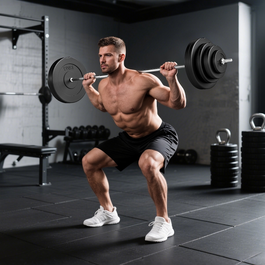Image 998856_ALTMORE9.jpg, Product 998-856 / Price $239.99, Soozier 154 lbs Barbell Weight Set, Adjustable Weights for Home Gym from Soozier on TSC.ca's Health & Fitness department