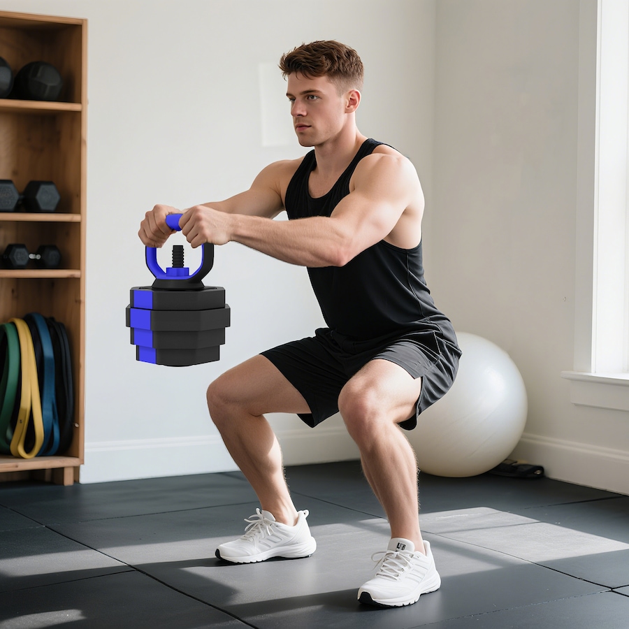 Image 998857_ALTMORE8.jpg, Product 998-857 / Price $109.99, Soozier 6-in-1 Adjustable Dumbbell Set, 66lbs Free Weights Set, Blue from Soozier on TSC.ca's Health & Fitness department