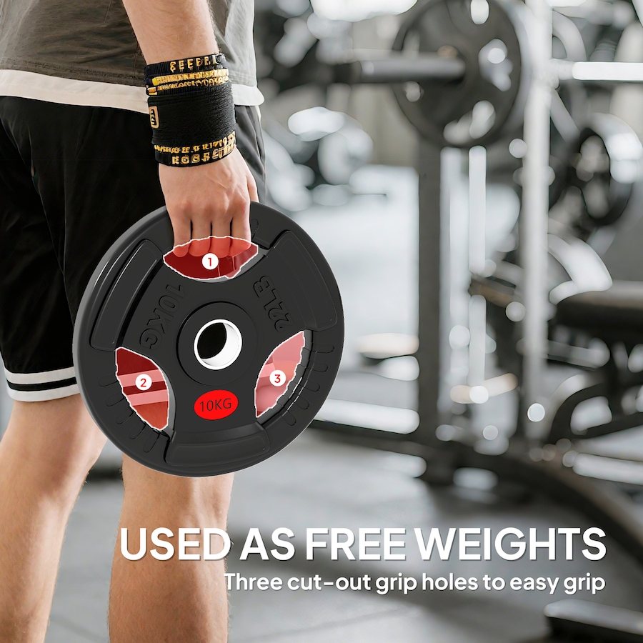 Image 998858_ALTMORE3.jpg, Product 998-858 / Price $74.99, Soozier 2 x 22lbs Weight Plates Set, 2-Inch Barbell Weights Set from Soozier on TSC.ca's Health & Fitness department
