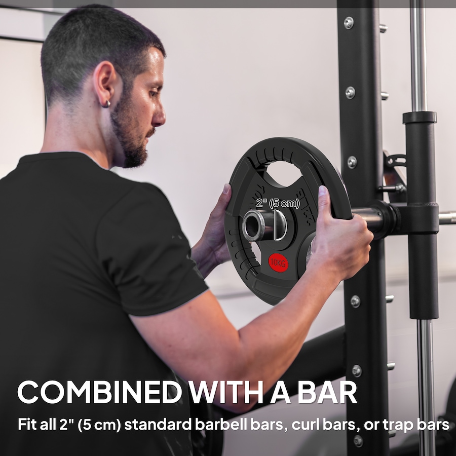 Image 998858_ALTMORE4.jpg, Product 998-858 / Price $74.99, Soozier 2 x 22lbs Weight Plates Set, 2-Inch Barbell Weights Set from Soozier on TSC.ca's Health & Fitness department