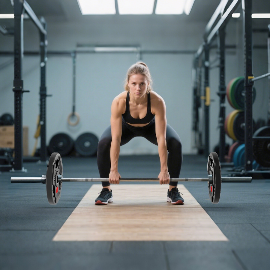 Image 998858_ALTMORE6.jpg, Product 998-858 / Price $74.99, Soozier 2 x 22lbs Weight Plates Set, 2-Inch Barbell Weights Set from Soozier on TSC.ca's Health & Fitness department