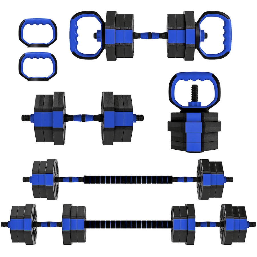 Image 998859.jpg, Product 998-859 / Price $64.99, Soozier 6-in-1 Adjustable Dumbbell Set, 44lbs Free Weights Set, Blue from Soozier on TSC.ca's Health & Fitness department