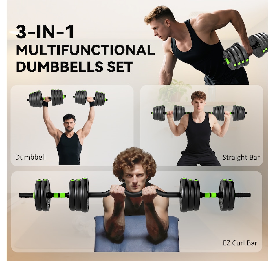 Image 998862_ALTMORE3.jpg, Product 998-862 / Price $94.99, Soozier Adjustable Dumbbell Set, 3 in 1 Weights Set for Home Gym, 66lb from Soozier on TSC.ca's Health & Fitness department