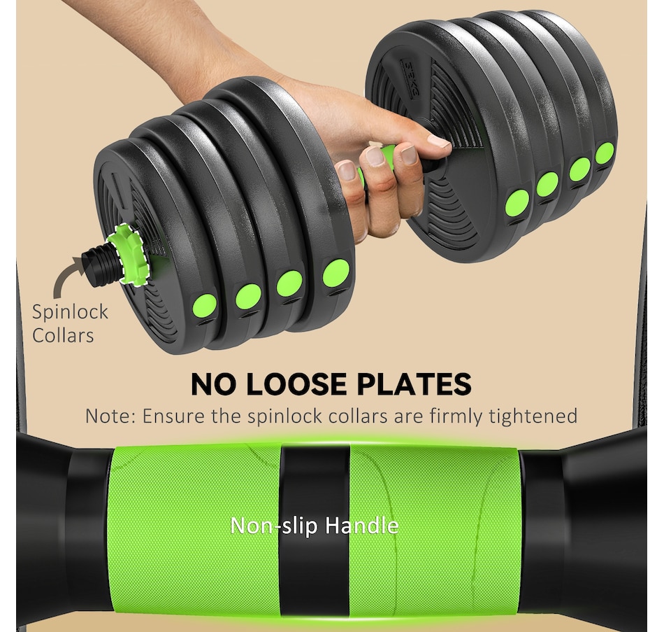Image 998862_ALTMORE5.jpg, Product 998-862 / Price $94.99, Soozier Adjustable Dumbbell Set, 3 in 1 Weights Set for Home Gym, 66lb from Soozier on TSC.ca's Health & Fitness department