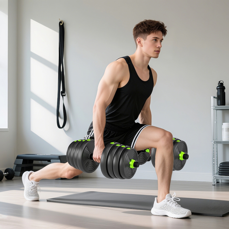 Image 998862_ALTMORE7.jpg, Product 998-862 / Price $109.99, Soozier Adjustable Dumbbell Set, 3 in 1 Weights Set for Home Gym, 66lb from Soozier on TSC.ca's Health & Fitness department